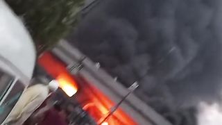 Fire incident Oringe bus Rawalpindi.