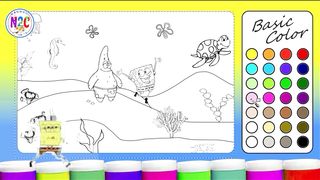 Coloring SpongeBob and Friends Under the Sea