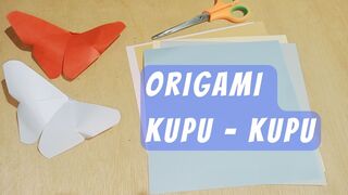 Tutorial mudah membuat kupu-kupu dari kertas lipat origami