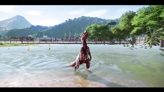 BLACK SPIDERMAN T-REX in Jurassic World Evolution - New Hero Mod Hunt, Fight & Breakout Skills