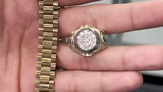 Men's Real Gold & Diamond Rolex Set Up by Ijaz Jewelers