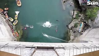 Most painful cliff dives.
