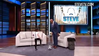 Kid opens up to Steve Harvey about her love for Neymar