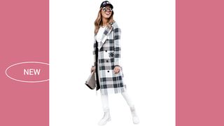 Plaid woodlen coat