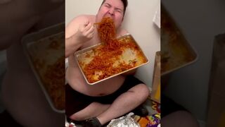 Eating worlds spiciest noodles