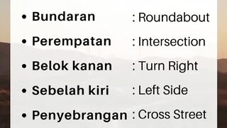 Street Vocabulary