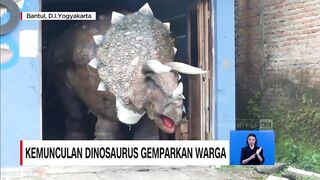 Dinosaurus muncul gemparkan warga sekitar