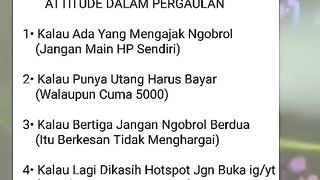 ATTITUDE DALAM PERGAULAN SUPAYA DI SEGANI