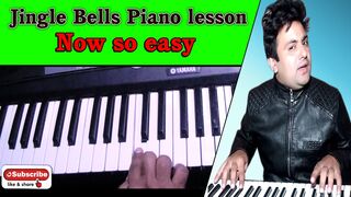 How to Play Jingle bells Piano lesson -  Aksi Khan - Jingle bells poem on piano - children rhymes