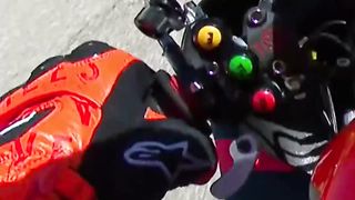 this is how it is when racing in MotoGP the camera is up close