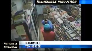 Raw Video: Shootout With Store Robbers