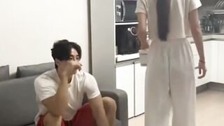 This man is afraid of scolding his wife