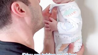 Dad and Son Cute Fight