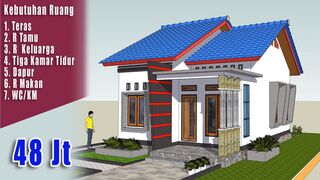 Desain Rumah minimalis modern terbaru 6x8