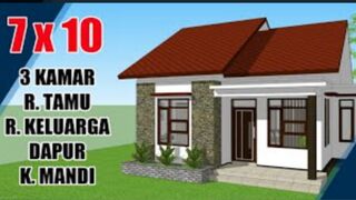 Desain Rumah minimalis modern 7x10 terbaik 2023