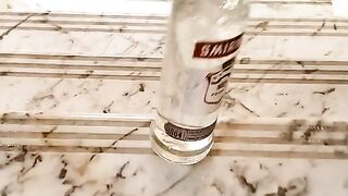Bottle on stairs challenge