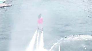 water jetpack red women costume