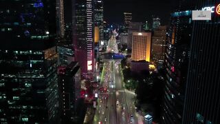 NIGHT VIEW OF JAKARTA CITY IN 4K UHD _ Jakarta Indonesia With Relaxing Music