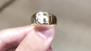Solid Gold & Real Diamond Cross Ring