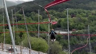 Morgan trying our new adventure for the first time