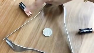 Physics experiment.magic with physics