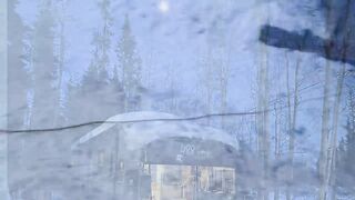 Cold weather camping in Bus
