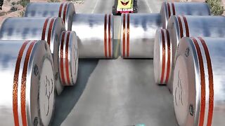 Weird Cars & Skibidi Toilet Multiple Bollards Crash BeamNG.Drive