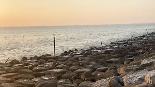 Beautiful sunset in the beach