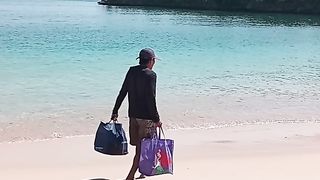 Go to pink beach east lombok indonesia