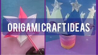 Origami craft /3dorigami/origami flower/origami crown/origami fan