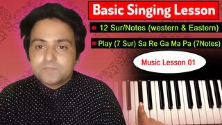 How To Play Sa Re Ga ma Pa On Piano Keyboard & Harmonium || Basic Music Lesson Basic to Advance || Music Class One || Aksi Khan