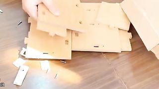 how to make a 2-layer wooden hanging shelf