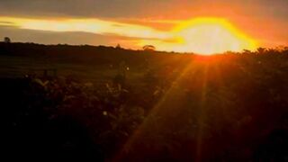 Sunset in the afternoon, in Jambi