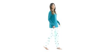Fruit of the Loom Women's Sueded Jersey Crew Top and Fleece Pant Sleep Set