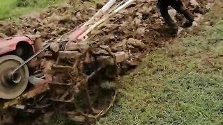 open field plowing