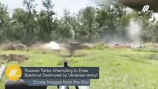 Update July 2023  Russian / Ukrainian : (Russian Tanks Attempting to Enter Bakhmut Destroyed by Ukrainian Army! Drone)