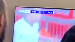 Neymar reaction to Mbappe's goal in front of his TV ????????