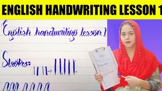 English calligraphy lesson 1 | English handwriting with cut marker |  How to use cut marker