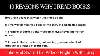 10 Reason Why I Read Books