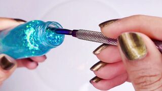ASMR Slime Coloring With Makeup Mixing Bird Lipstick Lip Balm into Clear SlimeSatisfying Video