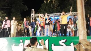 Asharab shakeel on stage in zaman park