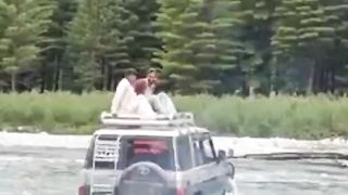 Dangerous river crossing | Risky Driving