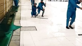 Khana Kaba|Makkah|cleaning work in Harram