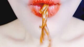 Asmr Eating 11 different foods in 1 minute