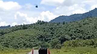 Parking helicopter