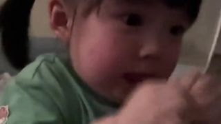 Baby Scared by Cicadas