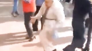 Old man in action.