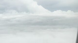 Thick clouds hit the plane
