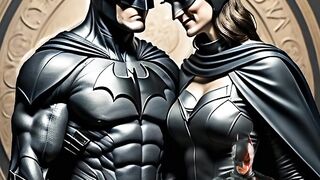 Superhero with his wife