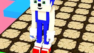TEETH RUNNER CHALLENGE - Sonic and Garten of BanBan Minecraft Animation #shorts